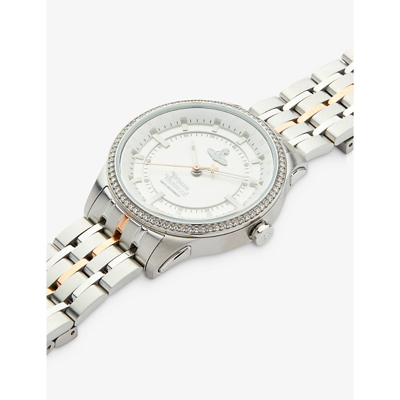 Shop Vivienne Westwood Watches Women's Silver Vv262wssr East End Crystal-embellished Stainless-steel Quar