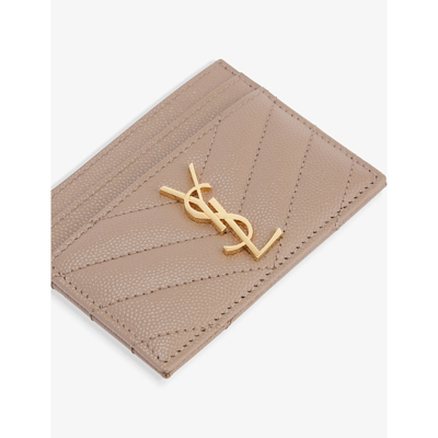 SAINT LAURENT Monogram quilted leather cardholder