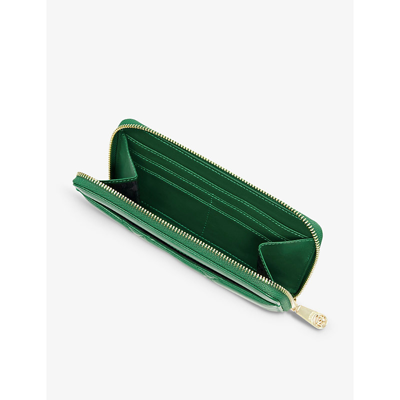 Shop Dune Kingsbury Quilted Leather Purse In Green-leather
