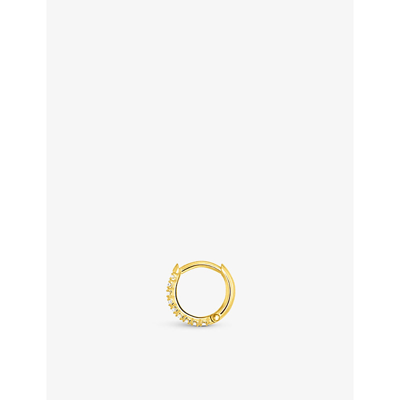 Shop Thomas Sabo Women's White 14ct Yellow Gold-plated And Zirconia Hoop Earring