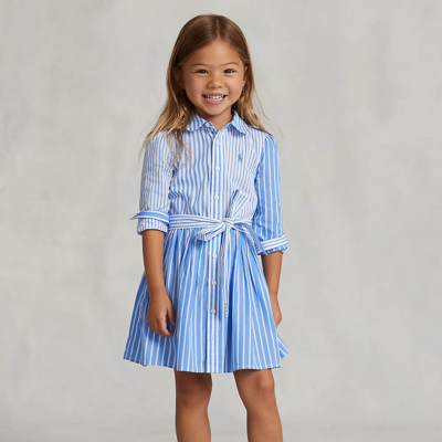 Polo Ralph Lauren Kids' Cotton Poplin Fun Shirtdress In Blue White Multi |  ModeSens