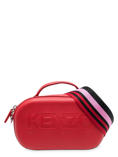 Shop Kenzo Cotton Shoulder Bag In Red