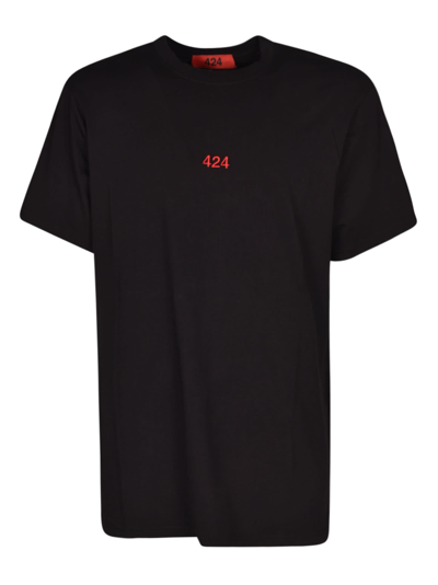 Shop Fourtwofour On Fairfax Regular Fit Logo T-shirt In Black