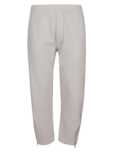 Shop Maison Margiela Logo Embossed Track Trousers In Grey