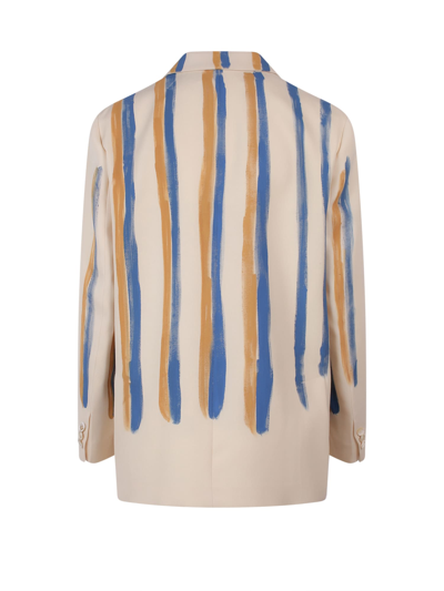 Marni Chic Single-breasted Jacket In Ivory