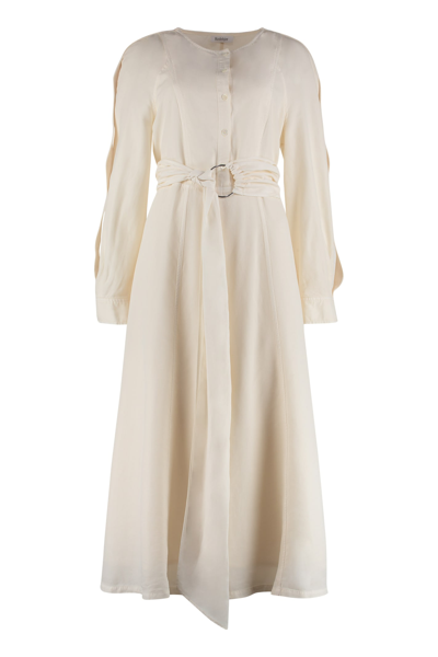 Shop Rodebjer Belted Shirtdress In White