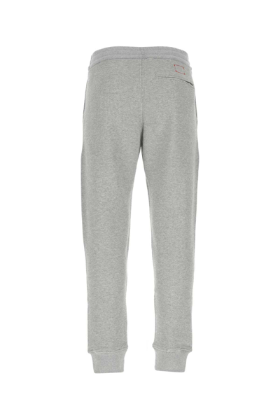 Shop Alexander Mcqueen Logo Embroidered Track Pants In Grey