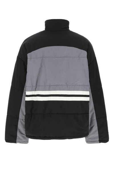 Shop Balenciaga Panelled Zipped Field Jacket In Black