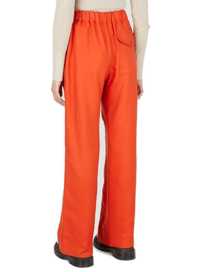 Shop Stella Mccartney High Waist Wide-leg Trousers In Red
