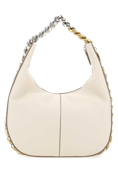 Shop Stella Mccartney Frayme Chain Tote Bag In White