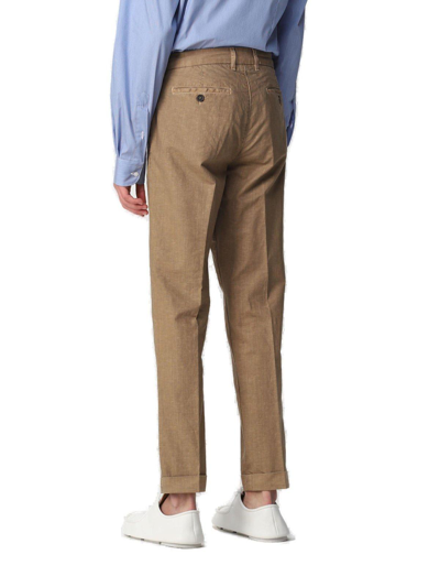 Shop Fay Straight Leg Chino Pants In Brown