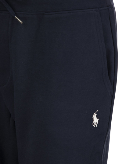 Shop Ralph Lauren Double-knit Jogger In Navy