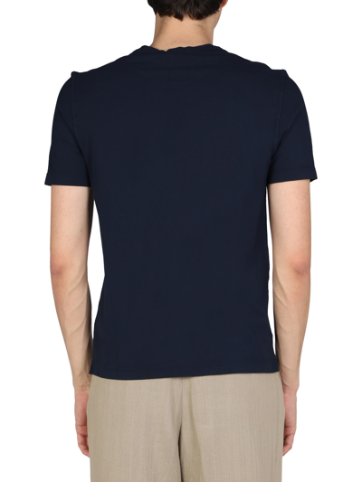 Shop Drumohr Logo T-shirt In Navy