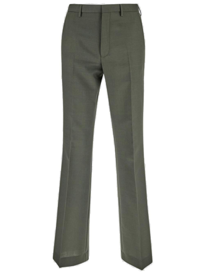 Shop Dries Van Noten Straight Leg Tailored Trousers In Green