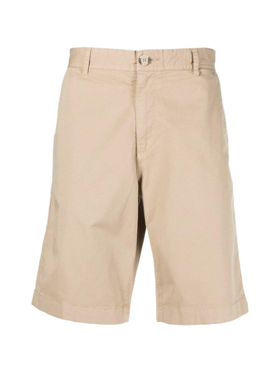 Shop Woolrich Classic Button-up Chino Shorts In Beige