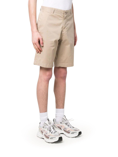 Shop Woolrich Classic Button-up Chino Shorts In Beige