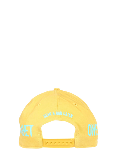 Shop Dsquared2 Baseball Cap In Yellow