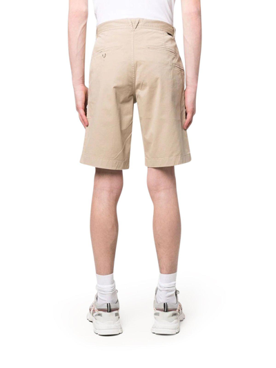 Shop Woolrich Classic Button-up Chino Shorts In Beige