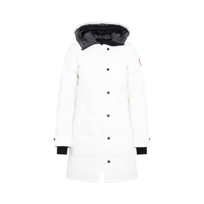 Shop Canada Goose Shelburne Logo-patch Parka Coat In White