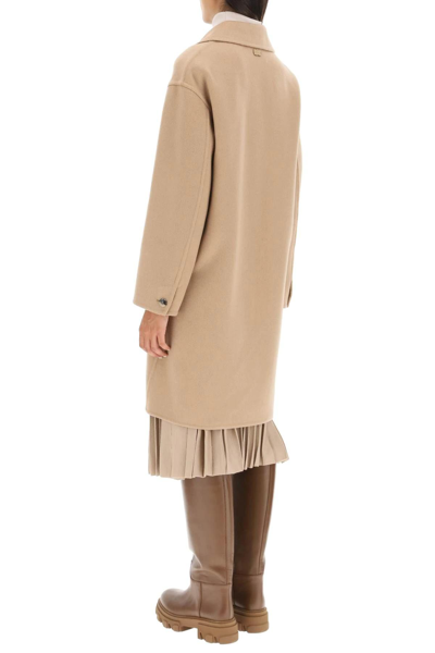 Shop Agnona Double-breasted Cashmere Coat In Brown