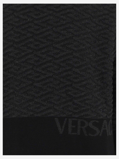 Shop Versace Graca Crewneck Knit Jumper In Black
