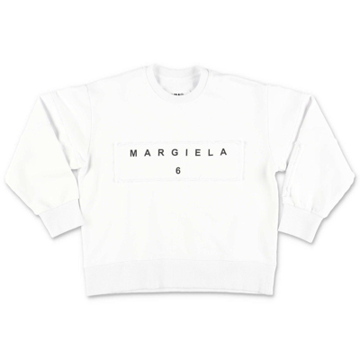 Shop Maison Margiela Logo Print Sweatshirt In White