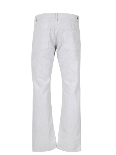Shop Maison Margiela Mid Rise Straight Leg Jeans In White