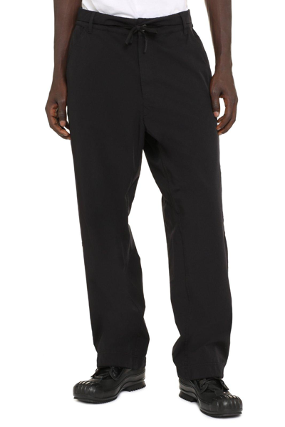 Shop Stone Island Shadow Project Wide-leg Tailored Pants In Black