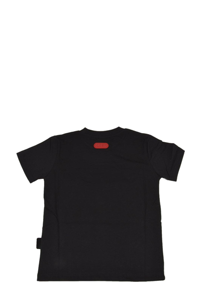 Shop Gcds Mini Logo Embroidered T-shirt In Black