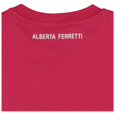 Shop Alberta Ferretti Slogan Printed T-shirt In Fuxia