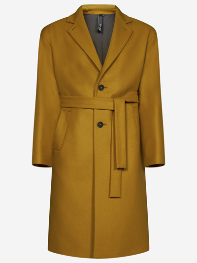 Shop Hevo Cisternino Coat In Yellow