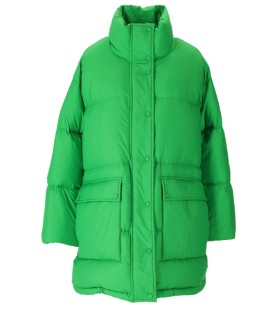 Shop Stand Studio Edna Green Oversize Padded Jacket In Verde