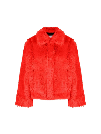 Shop Msgm Jacket In Poppy Red