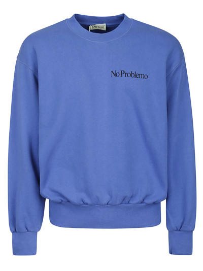 Shop Aries Mini Problemo Sweatshirt In Blu Blue