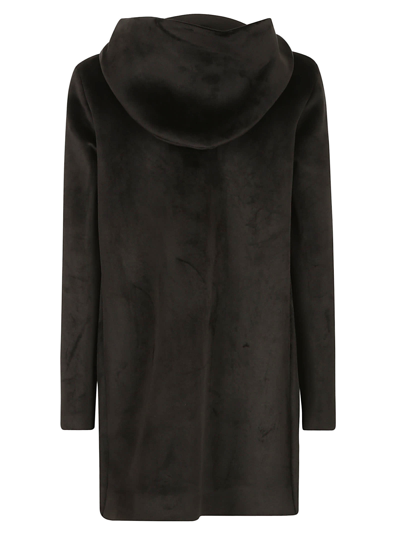 Shop Rrd - Roberto Ricci Design Jkt Velvet Neo Parka Lady In Black