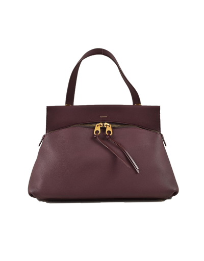 Shop Agnona Womens Bordeaux Handbag