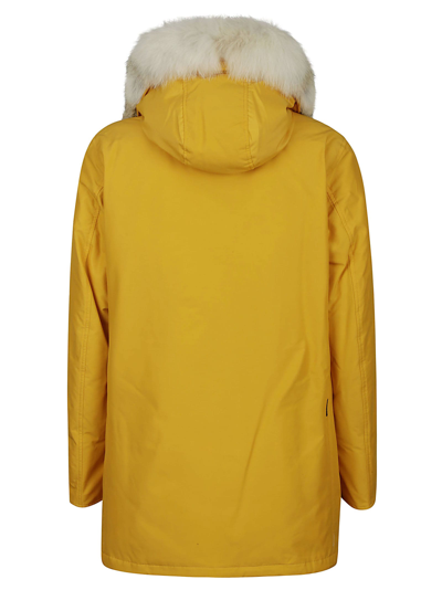 Shop Woolrich Arctic Detachable Fur Parka In Bye Burnt Yellow