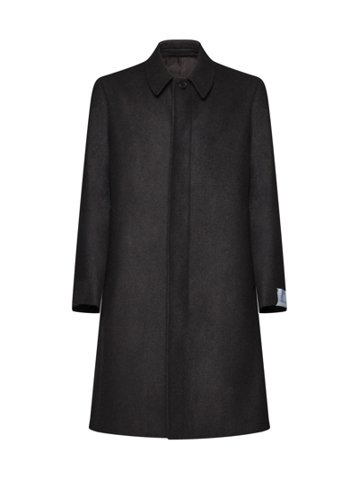 Shop Caruso Coat In Dark Brown