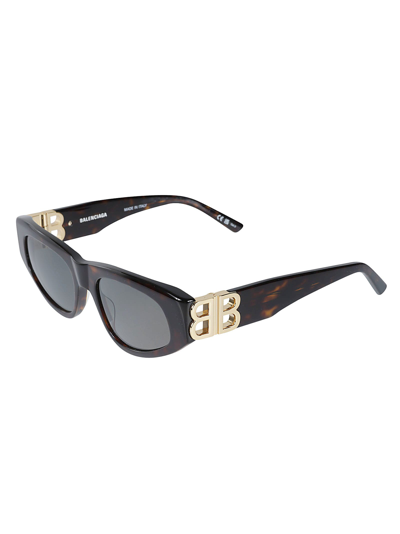 Balenciaga One-size Sunglasses In Brown/green