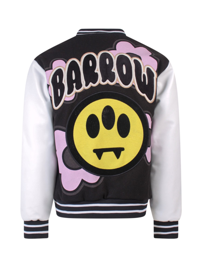 Barrow College Jacket Unisex Black Varsity Jacket With Vegan