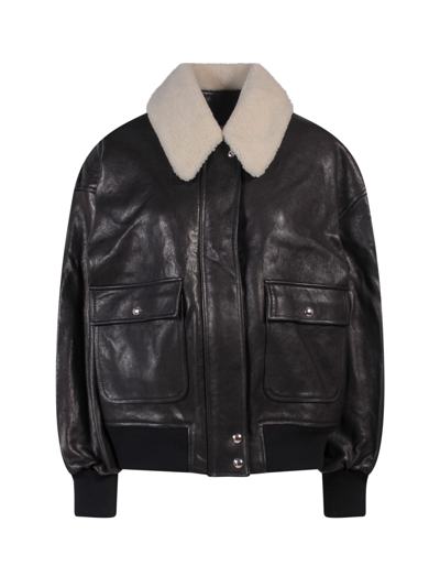 Khaite Shellar Black Lamb Leather Jacket