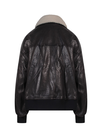 Khaite Shellar Black Lamb Leather Jacket