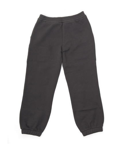Shop Gucci Logo Label Jogging Pants In Grey