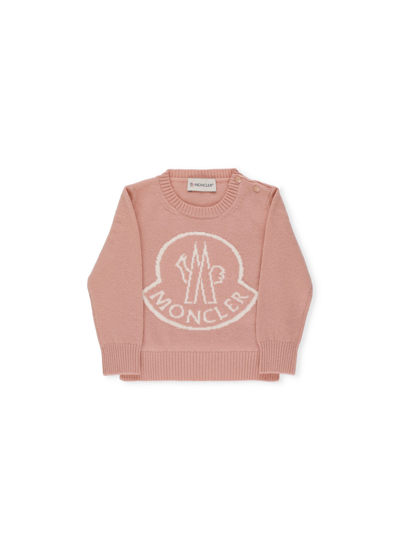Shop Moncler Tricot Sweater In Pink