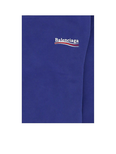 Shop Balenciaga Political Campaign Long-sleeved Sweatshirt In Navy