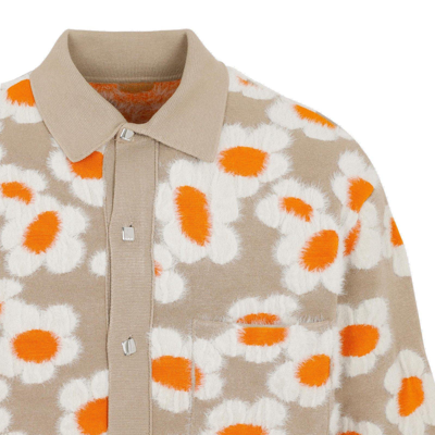 Shop Jacquemus Floral Patterned Long-sleeved Shirt In Multicolor