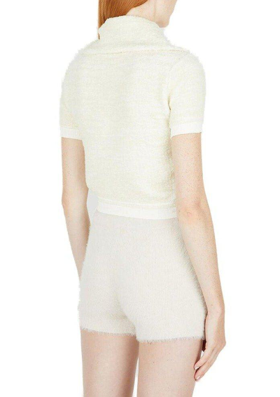 Shop Jacquemus Layered Crop Top In White