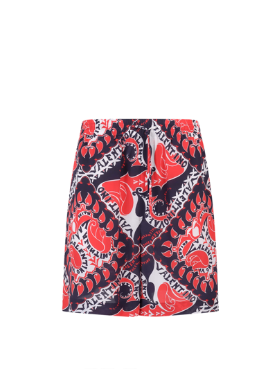 Shop Valentino Bermuda Shorts In Red