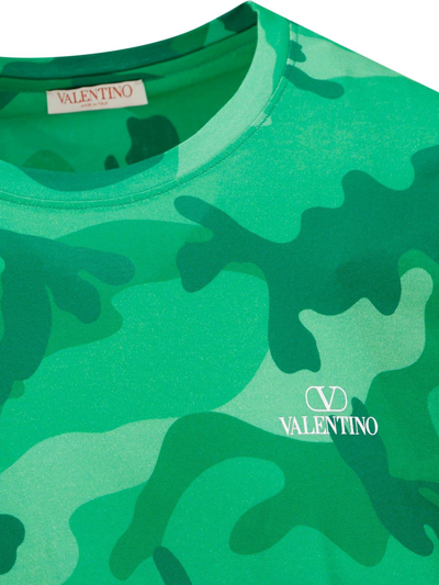 Valentino Camouflage-print Cotton-jersey T-shirt | ModeSens