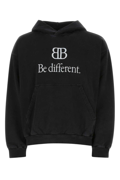 balenciaga black and white logo sweatshirt
